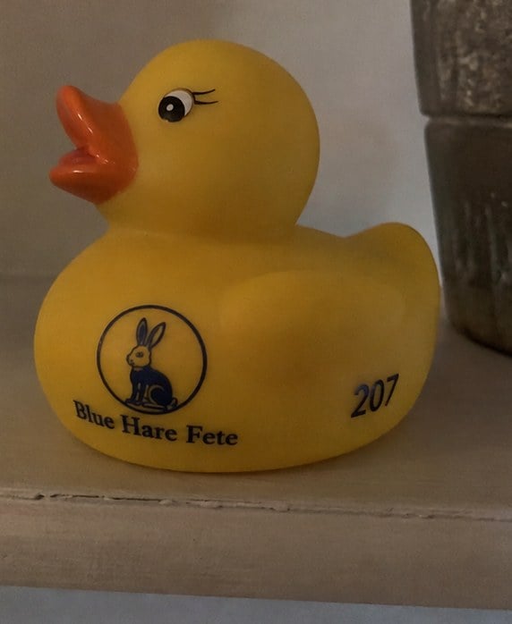 Rubber ducks with logo — customer photo